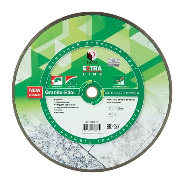 Алмазный отрезной круг DIAM GRANITE-ELITE 400 мм EXTRA LINE для премиум резки гранита